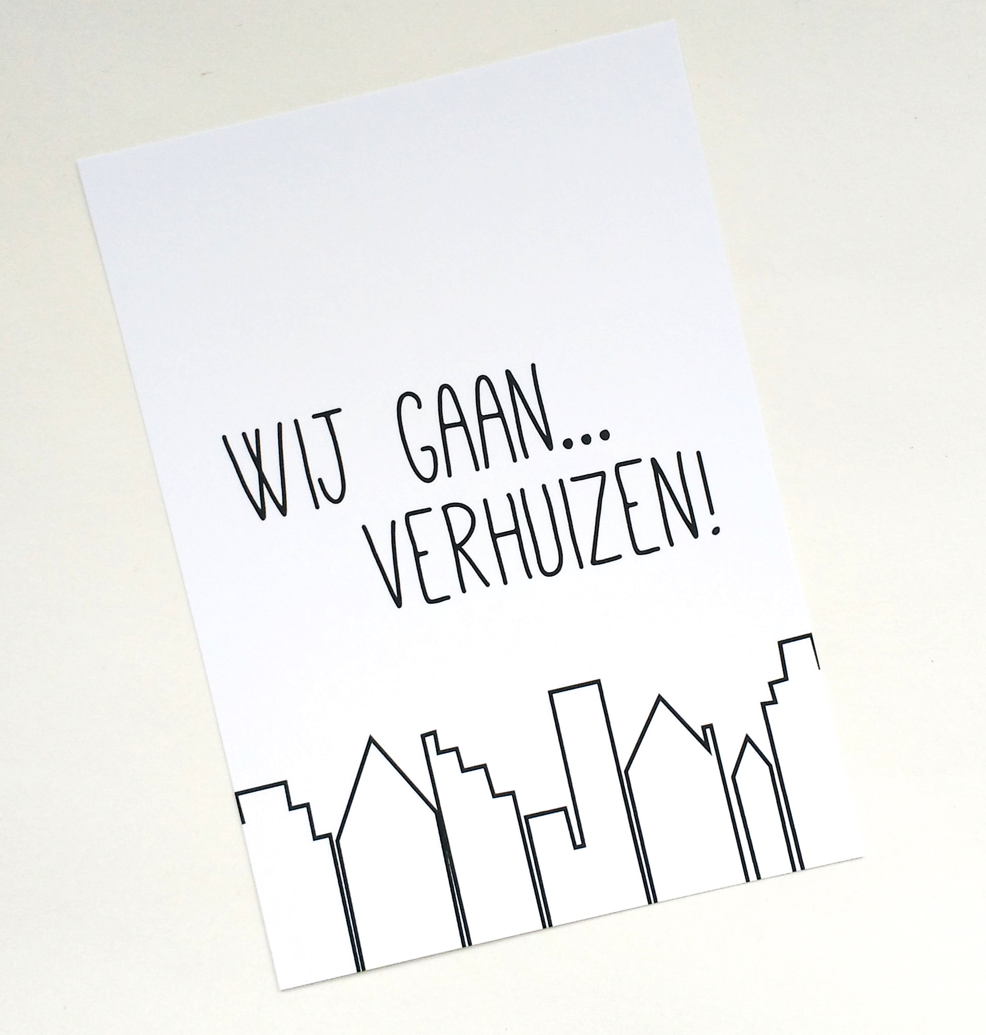 Wonderbaar verhuiskaart wij gaan verhuizen - Koetjes en Kaartjes.nl OA-99