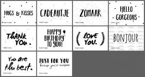Set van 10 gift tags